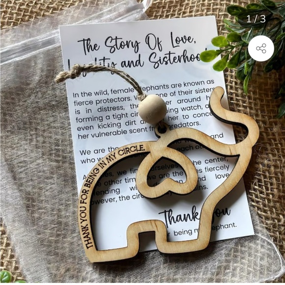 8 🆕 FRIENDSHIP SISTERHOOD ELEPHANT ORNAMENTS circle tribe best friend bestie - Picture 7 of 7